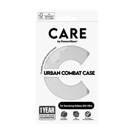 CARE by PanzerGlass® Flagship Case Transparent Urban Combat w. Clear Frame Samsung Galaxy S25 Ultra – Mobit.gr