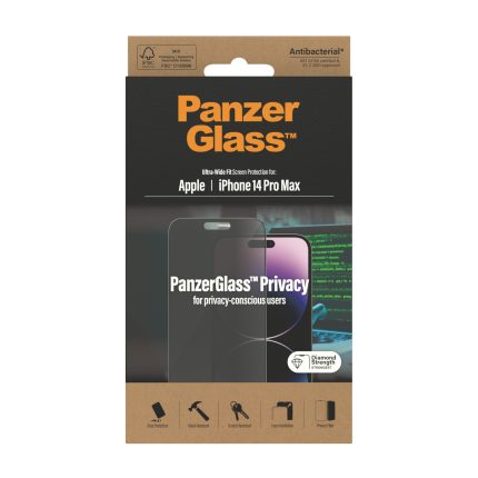 PanzerGlass Privacy Screen Protector Apple iPhone 14 Pro Max | Ultra-Wide Fit – Mobit.gr