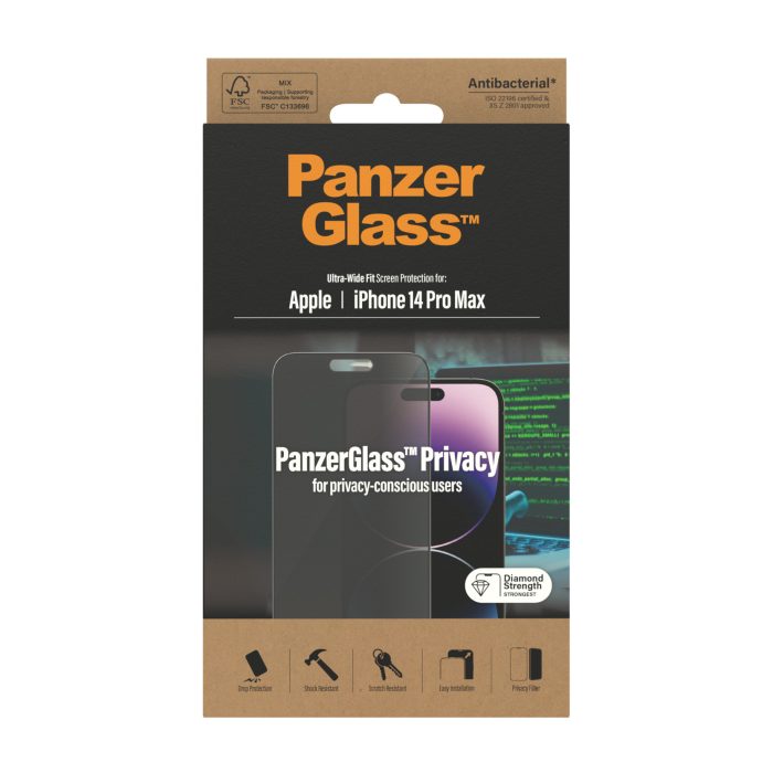 PanzerGlass Privacy Screen Protector Apple iPhone 14 Pro Max | Ultra-Wide Fit – Mobit.gr