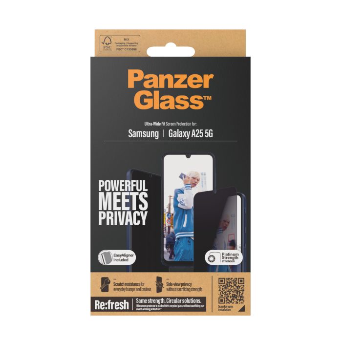 PanzerGlass™ Privacy Screen Protector Samsung A25 | A25 5G | Ultra-Wide Fit – Mobit.gr