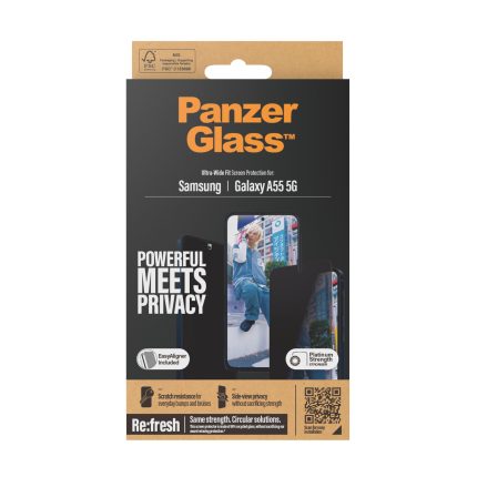 PanzerGlass™ Privacy Screen Protector Samsung A55 5G | Ultra-Wide Fit – Mobit.gr