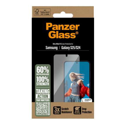 PanzerGlass® Screen Protector Samsung Galaxy S24 / S25 | Ultra-Wide Fit – Mobit.gr