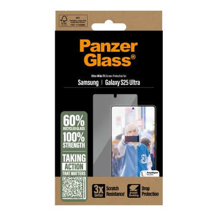 PanzerGlass® Screen Protector Samsung Galaxy S25 Ultra | Ultra-Wide Fit – Mobit.gr