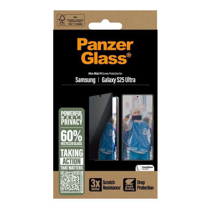 PanzerGlass® Privacy Screen Protector Samsung Galaxy S25 Ultra | Ultra-Wide Fit – Mobit.gr