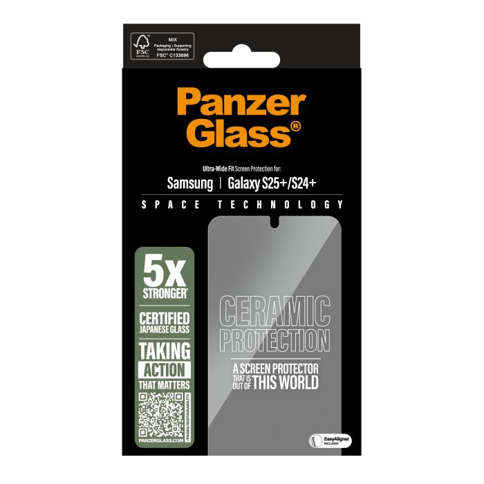 PanzerGlass® Ceramic Screen Protector Samsung Galaxy S24 Plus / S25 Plus | Ultra-Wide Fit – Mobit.gr