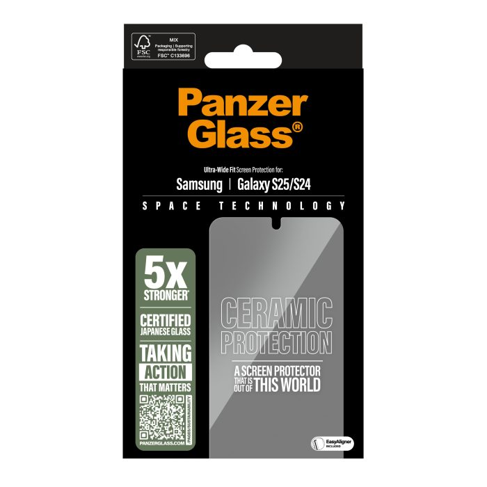PanzerGlass® Ceramic Screen Protector Samsung Galaxy S24 / S25 | Ultra-Wide Fit – Mobit.gr