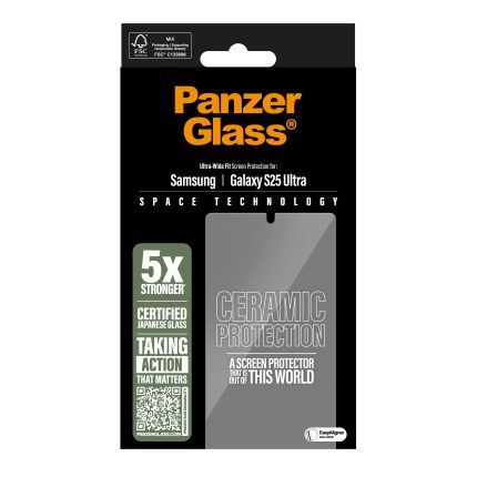 PanzerGlass® Ceramic Screen Protector Samsung Galaxy S25 Ultra | Ultra-Wide Fit – Mobit.gr