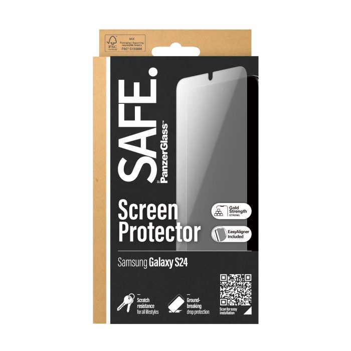 SAFE. by PanzerGlass™ Screen Protector Samsung Galaxy S24 Recycled Glass | Ultra-Wide FitwA – Mobit.gr