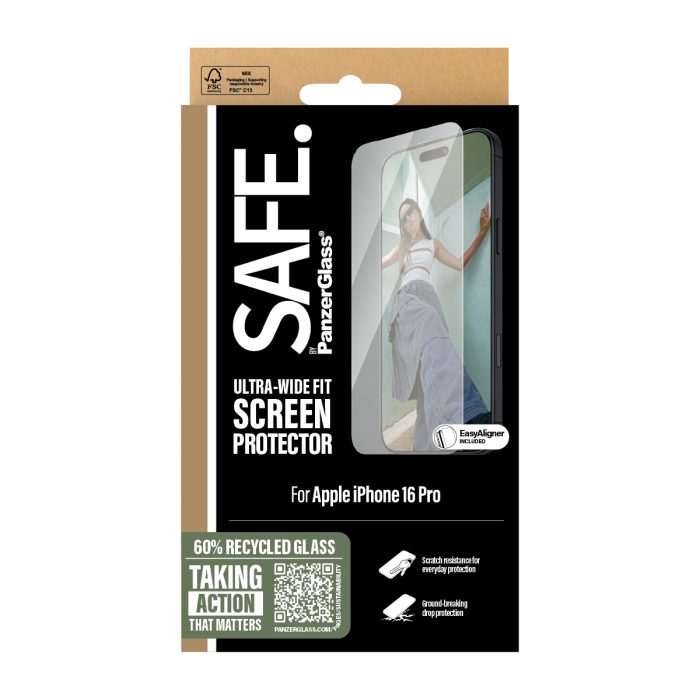 SAFE. by PanzerGlass® Screen Protector Apple | iPhone 16 Pro  | Ultra-Wide Fit – Mobit.gr