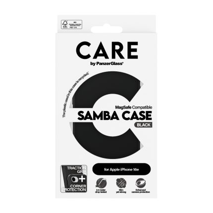 CARE by PanzerGlass® Fashionable Case Samba Black w. MagSafe iPhone 16e – Mobit.gr