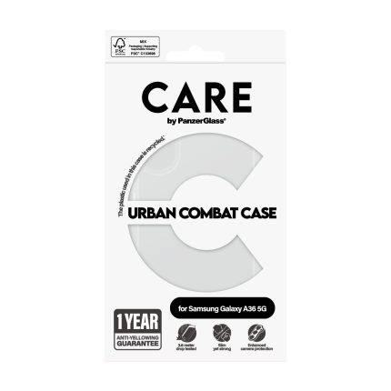 CARE by PanzerGlass® Flagship Case Transparent Urban Combat w. Clear Frame Samsung Galaxy A36 5G – Mobit.gr