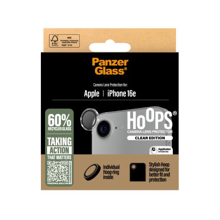 PanzerGlass® Hoops® Transparent Camera Lens Protector iPhone 16e – Mobit.gr