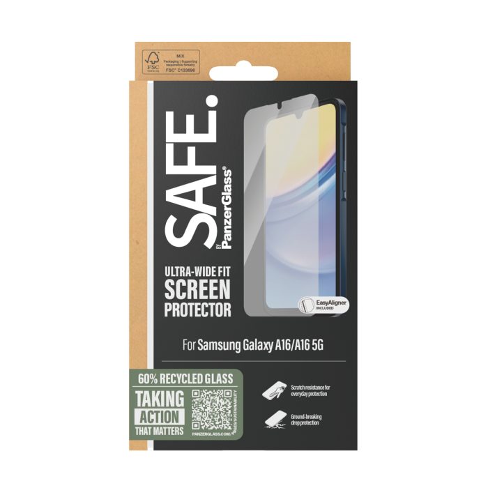 SAFE. by PanzerGlass® Screen Protector Samsung Galaxy A16 / A16 5G | Ultra-Wide Fit – Mobit.gr