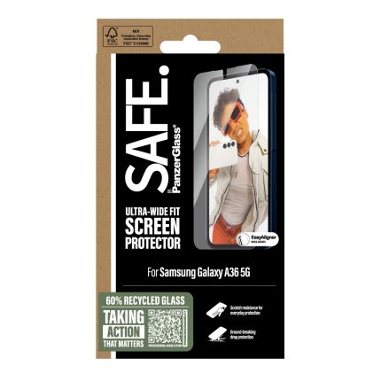 SAFE. by PanzerGlass® Screen Protector Samsung Galaxy A36 5G | Ultra-Wide Fit w. Aligner – Mobit.gr