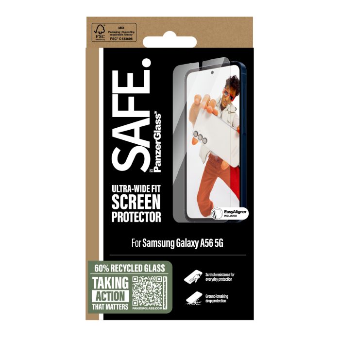 SAFE. by PanzerGlass® Screen Protector Samsung Galaxy A56 5G | Ultra-Wide Fit w. Aligner – Mobit.gr