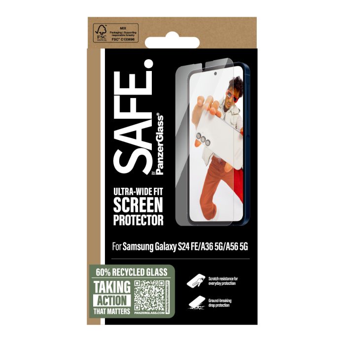 SAFE. by PanzerGlass® Screen Protector Samsung Galaxy S24 FE 5G | Ultra-Wide Fit – Mobit.gr