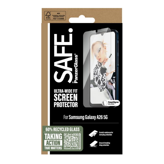 SAFE. by PanzerGlass® Screen Protector Samsung Galaxy A26 5G | Ultra-Wide Fit w. Aligner – Mobit.gr