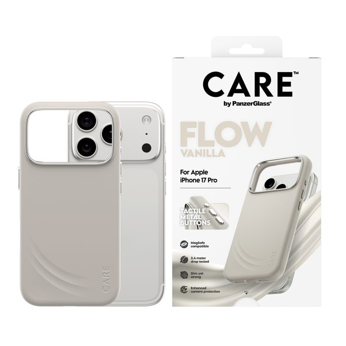 CARE by PanzerGlass® Feature FLOW Case Vanilla w. MagSafe iPhone 17 Pro – Mobit.gr