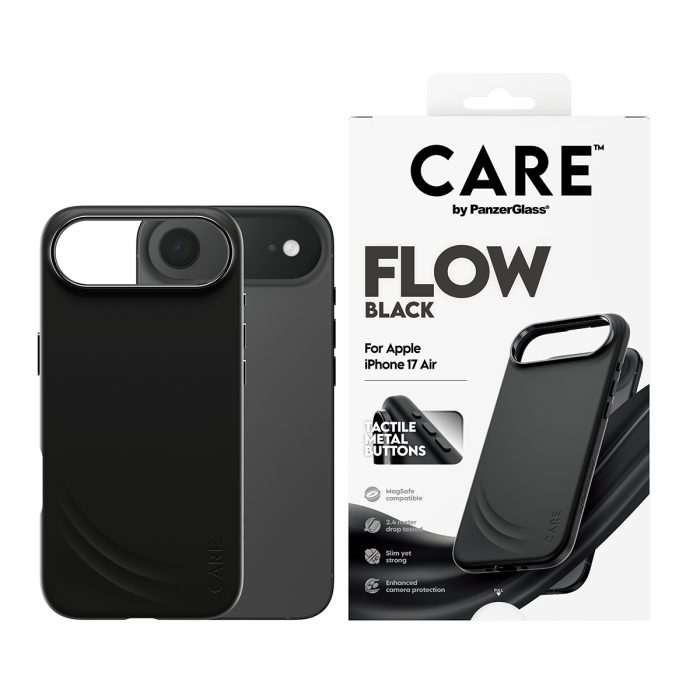 CARE by PanzerGlass® Feature FLOW Case Black w. MagSafe iPhone 17 Air – Mobit.gr