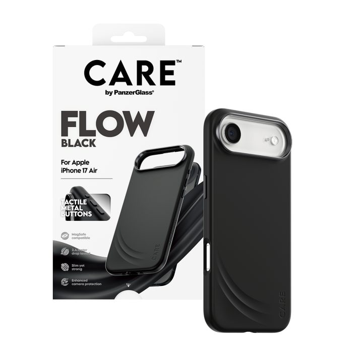 CARE by PanzerGlass® Feature FLOW Case Black w. MagSafe iPhone 17 Air – Mobit.gr