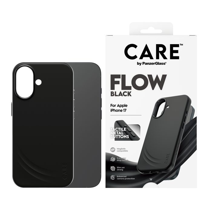 CARE by PanzerGlass® Feature FLOW Case Black w. MagSafe iPhone 17 – Mobit.gr