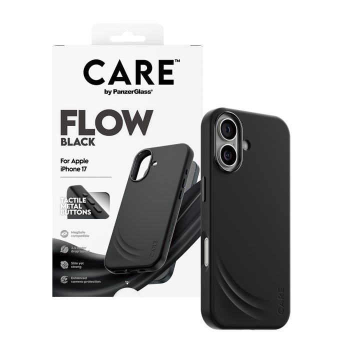 CARE by PanzerGlass® Feature FLOW Case Black w. MagSafe iPhone 17 – Mobit.gr