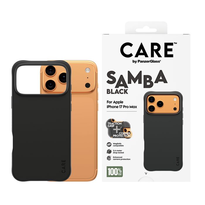 CARE by PanzerGlass® Fashionable Case Samba Black w. MagSafe iPhone 17 Pro Max – Mobit.gr