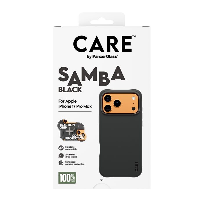 CARE by PanzerGlass® Fashionable Case Samba Black w. MagSafe iPhone 17 Pro Max – Mobit.gr