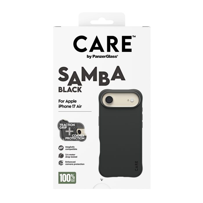 CARE by PanzerGlass® Fashionable Case Samba Black w. MagSafe iPhone 17 Air – Mobit.gr