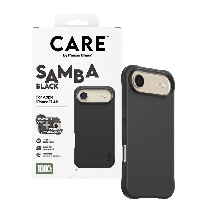 CARE by PanzerGlass® Fashionable Case Samba Black w. MagSafe iPhone 17 Air – Mobit.gr