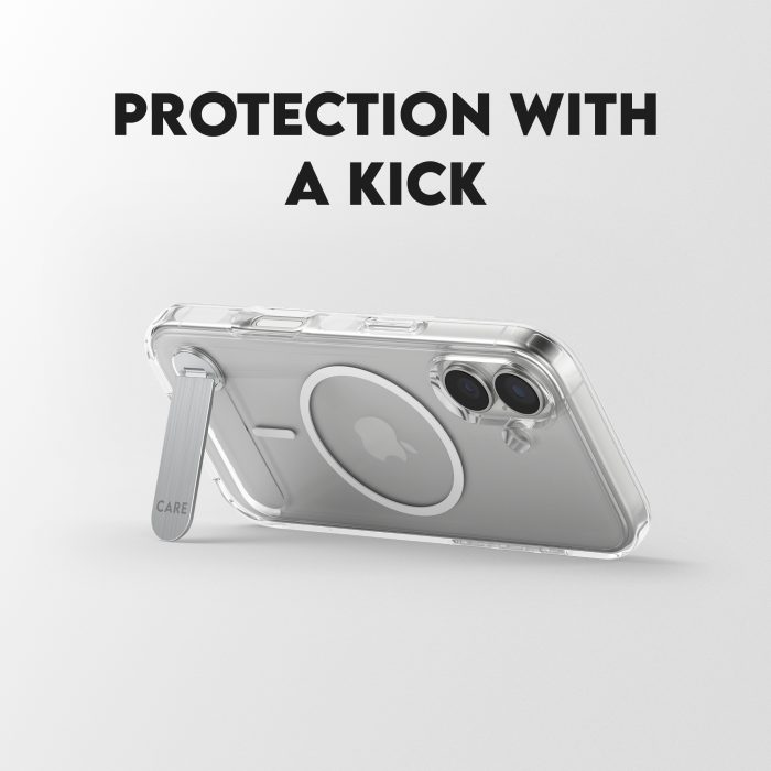 CARE by PanzerGlass® Feature Case Transparent w. Kickstand & MagSafe iPhone 17 – Mobit.gr