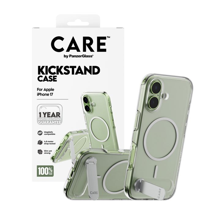 CARE by PanzerGlass® Feature Case Transparent w. Kickstand & MagSafe iPhone 17 – Mobit.gr