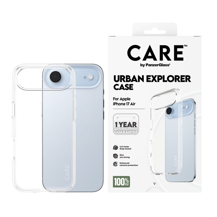 CARE by PanzerGlass® Flagship Case Transparent Urban Explorer w. Clear Frame iPhone 17 Air – Mobit.gr