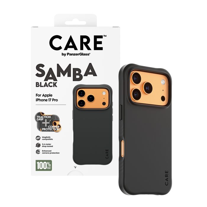 CARE by PanzerGlass® Fashionable Case Samba Black w. MagSafe iPhone 17 Pro – Mobit.gr