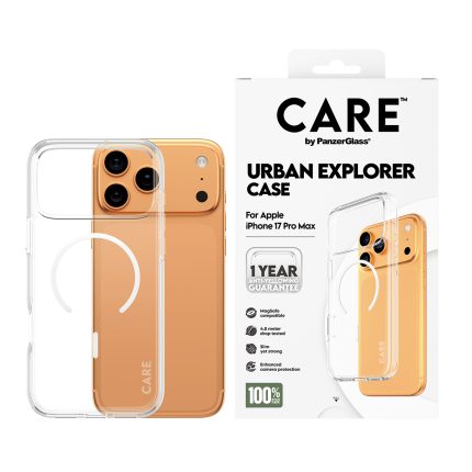CARE by PanzerGlass® Flagship Case Transparent Urban Explorer w. White MagSafe iPhone 17 Pro Max – Mobit.gr
