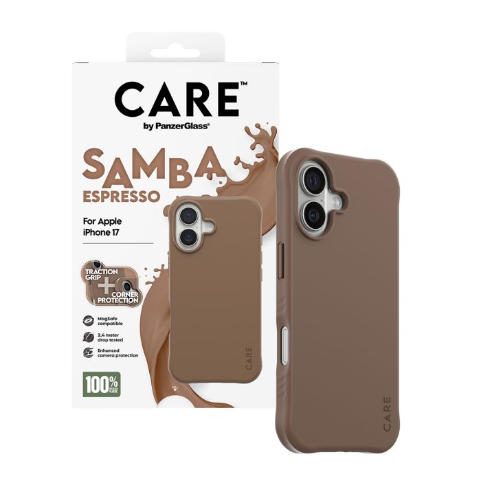 CARE by PanzerGlass® Fashionable Case Samba Espresso w. MagSafe iPhone 17 – Mobit.gr