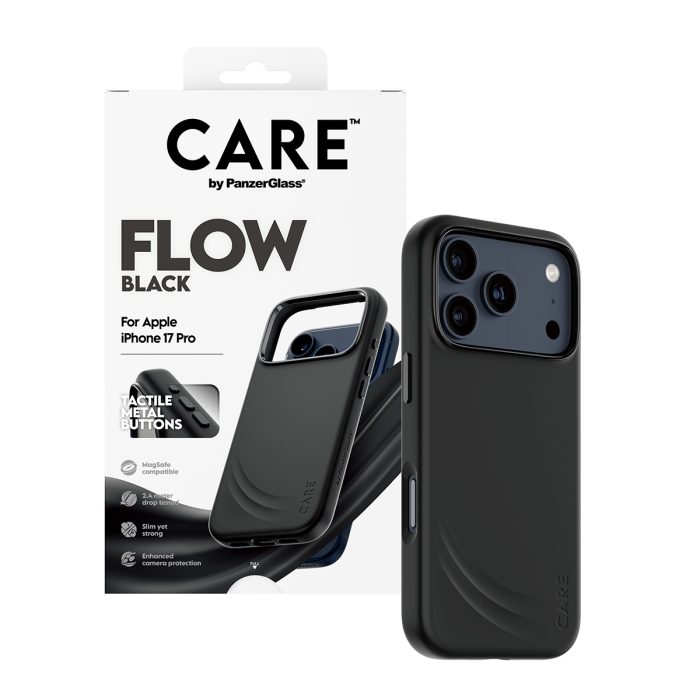 CARE by PanzerGlass® Feature FLOW Case Black w. MagSafe iPhone 17 Pro – Mobit.gr