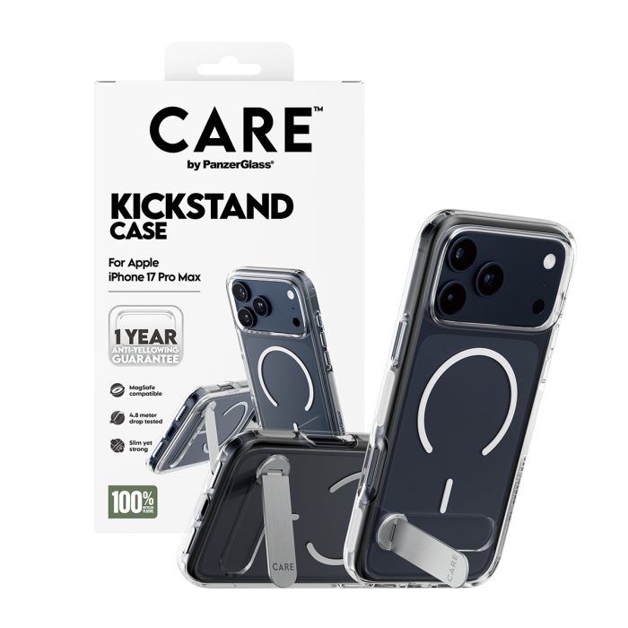 CARE by PanzerGlass® Feature Case Transparent w. Kickstand & MagSafe iPhone 17 Pro Max – Mobit.gr