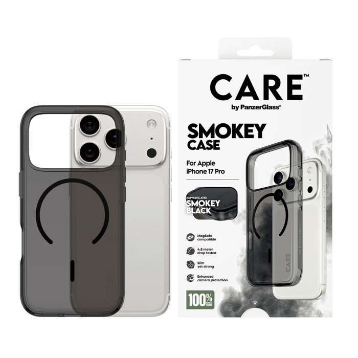 CARE by PanzerGlass® Flagship Case Urban Explorer Smokey w. Black MagSafe iPhone 17 Pro – Mobit.gr