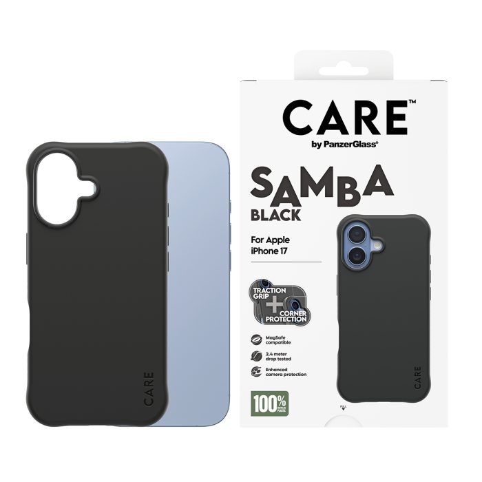 CARE by PanzerGlass® Fashionable Case Samba Black w. MagSafe iPhone 17 – Mobit.gr