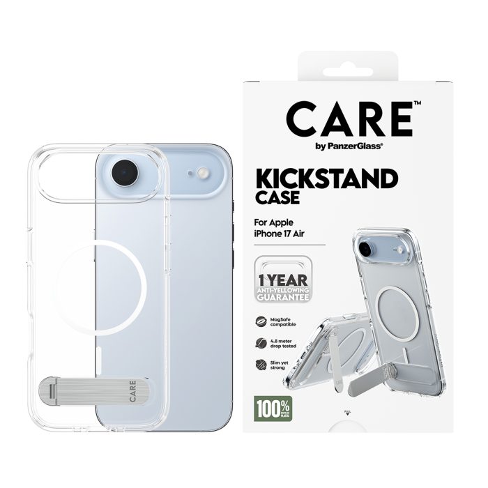 CARE by PanzerGlass® Feature Case Transparent w. Kickstand & MagSafe iPhone 17 Air – Mobit.gr