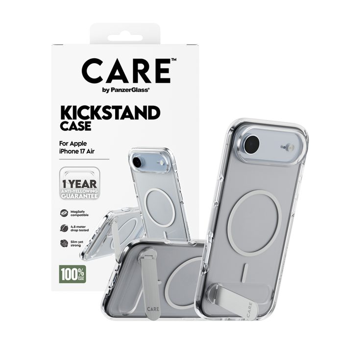 CARE by PanzerGlass® Feature Case Transparent w. Kickstand & MagSafe iPhone 17 Air – Mobit.gr