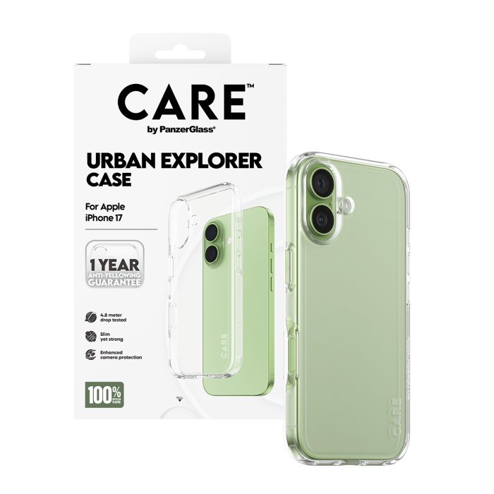 CARE by PanzerGlass® Flagship Case Transparent Urban Explorer w. Clear Frame iPhone 17 – Mobit.gr