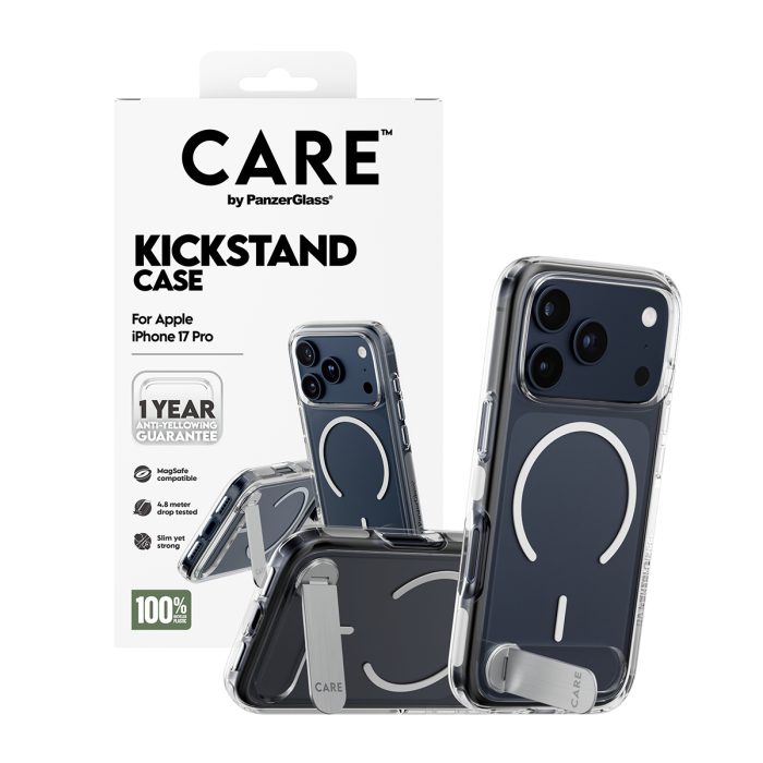 CARE by PanzerGlass® Feature Case Transparent w. Kickstand & MagSafe iPhone 17 Pro – Mobit.gr