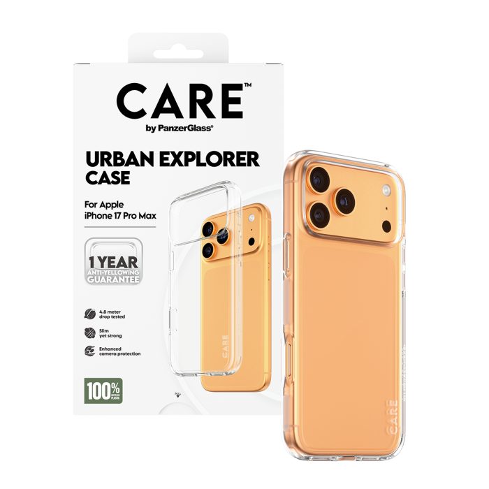 CARE by PanzerGlass® Flagship Case Transparent Urban Explorer w. Clear Frame iPhone 17 Pro Max – Mobit.gr