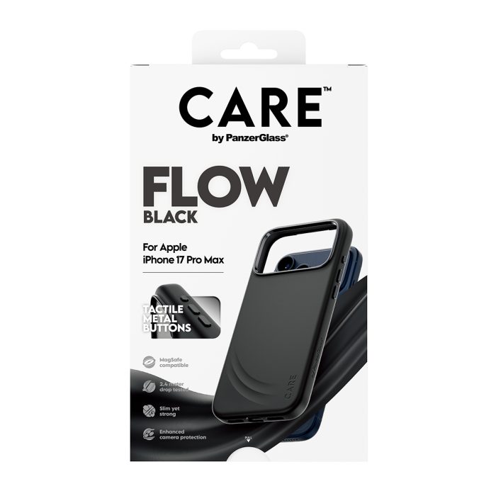 CARE by PanzerGlass® Feature FLOW Case Black w. MagSafe iPhone 17 Pro Max – Mobit.gr