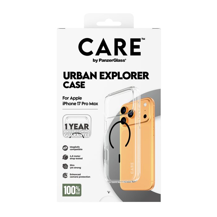 CARE by PanzerGlass® Flagship Case Transparent Urban Explorer w. Black MagSafe iPhone 17 Pro Max – Mobit.gr