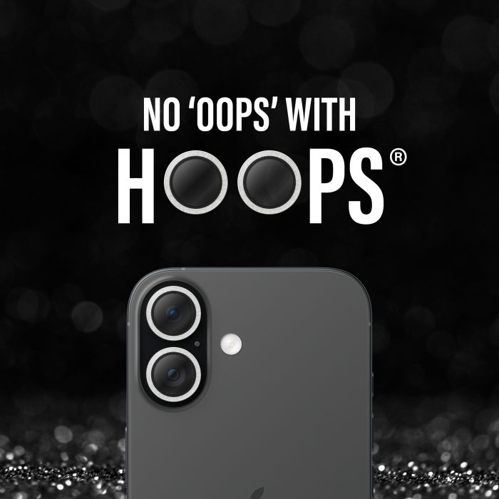 PanzerGlass® Hoops® Glitter Silver Camera Lens Protector iPhone 17 | iPhone 16 | 16 Plus – Mobit.gr