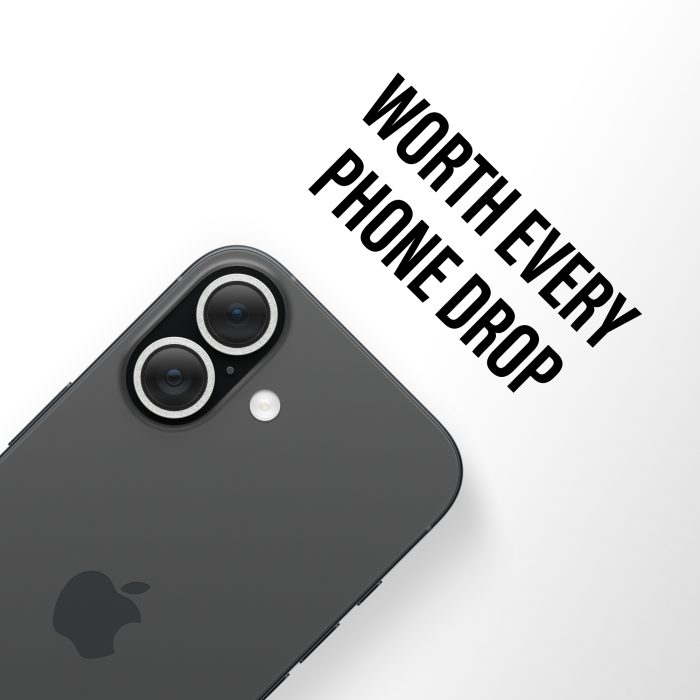 PanzerGlass® Hoops® Glitter Silver Camera Lens Protector iPhone 17 | iPhone 16 | 16 Plus – Mobit.gr