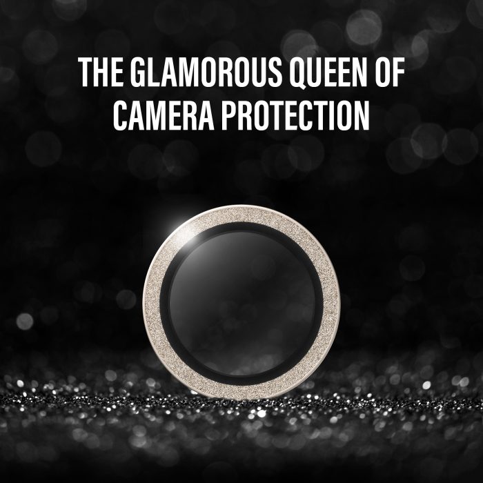 PanzerGlass® Hoops® Glitter Gold Camera Lens Protector iPhone 17 | iPhone 16 | 16 Plus – Mobit.gr